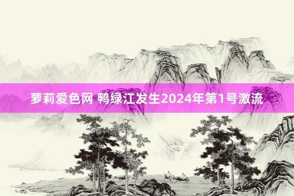 萝莉爱色网 鸭绿江发生2024年第1号激流