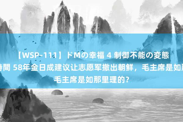 【WSP-111】ドMの幸福 4 制御不能の変態ボディ4時間 58年金日成建议让志愿军撤出朝鲜，毛主席是如那里理的？