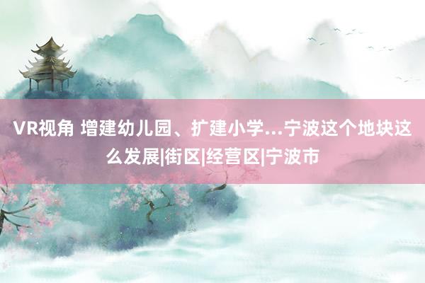 VR视角 增建幼儿园、扩建小学...宁波这个地块这么发展|街区|经营区|宁波市