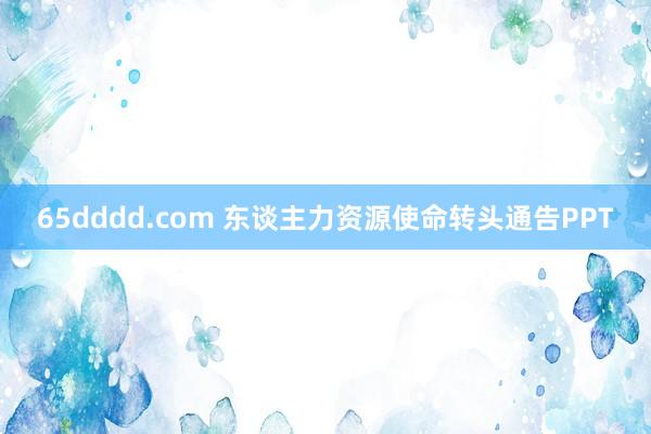 65dddd.com 东谈主力资源使命转头通告PPT